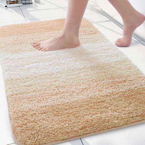Arotive Microfiber Bathroom Rugs, Shaggy Soft Absorbent Bath Rug, 30x20