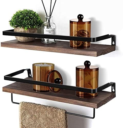 SheeChung 4-Pack Qtip Holder, Amber Acrylic Apothecary Jars for Bathroom