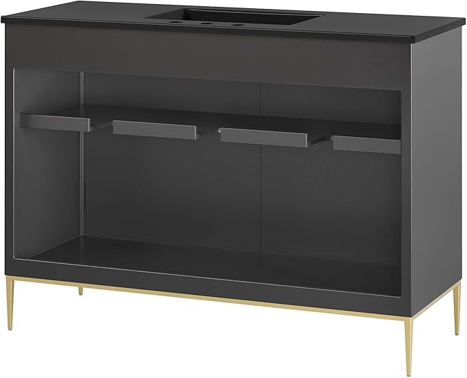 Modway Awaken Bathroom Vanity Cabinet, 48", Black Black