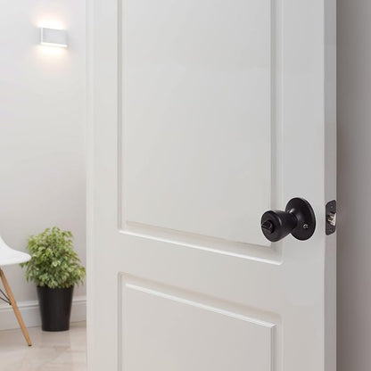 Design House 779272 Tulip Keyed Entry Door Knob Matte Black