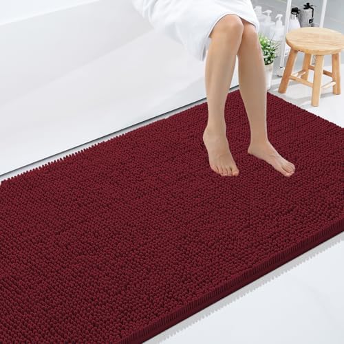 Smiry Bathroom Rugs 120X24, Luxury Chenille Extra Soft Absorbent Bath Mat