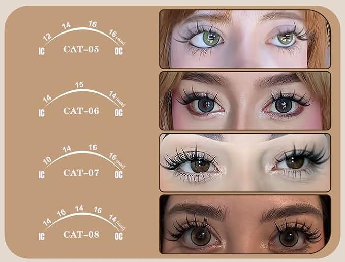 JMS&JMS Cat Bunny Lash Clusters Kit, Anime Eyelash Cluster Kit with Spikes | Invisible Band Manga Lashes Natural Wispy Lash Extension Kit with Lash Bond and Seal, Tweezers at Home