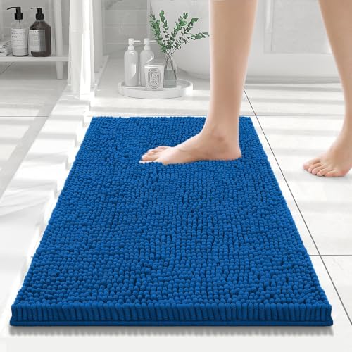 Smiry Bathroom Rugs 24X16, Luxury Chenille Extra Soft Absorbent Bath Mat