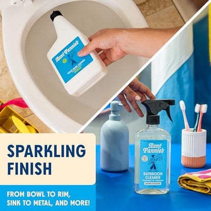 Aunt Fannie's Bathroom Cleaning Bundle, Spray + Bowl Cleaner, 2 Pieces
