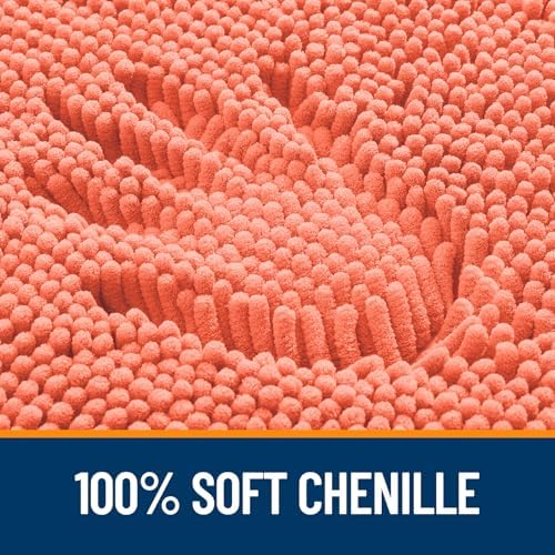 OLANLY Toilet Rugs U-Shaped 24x24, Soft Absorbent Chenille Contour Rugs