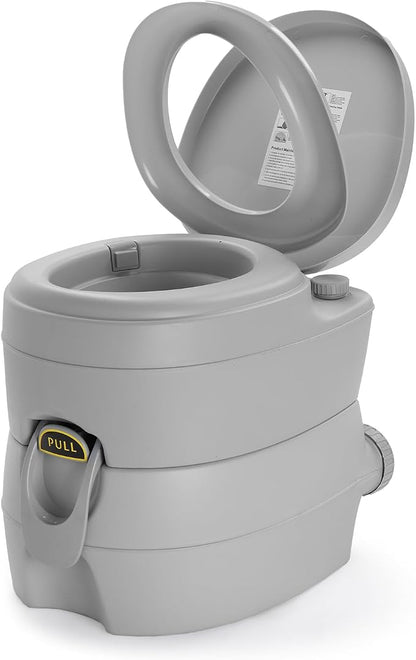 VINGLI Portable Toilet for Camping, Portable RV Toilet with 5.3 Gallon Detachable Sewage Tank, Indoor Outdoor Leak-Proof Toilet for Adults, Suitable for Hiking, Camping, Traveling and Boating