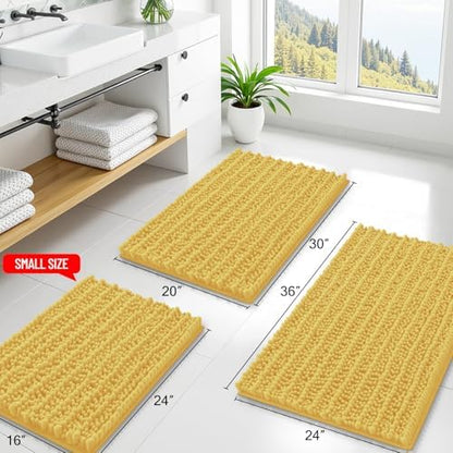 Smiry Bathroom Rugs 48X32, Extra Soft Rubber Backing Chenille Bath Mats