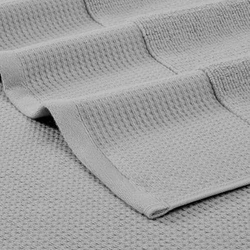 Modern Threads Waffle-Rib 6-Piece Towel Set – Premium Cotton Bath Towels, Ultra-Absorbent & Soft, Elegant Waffle Texture for Bathroom & Spa, Oyster