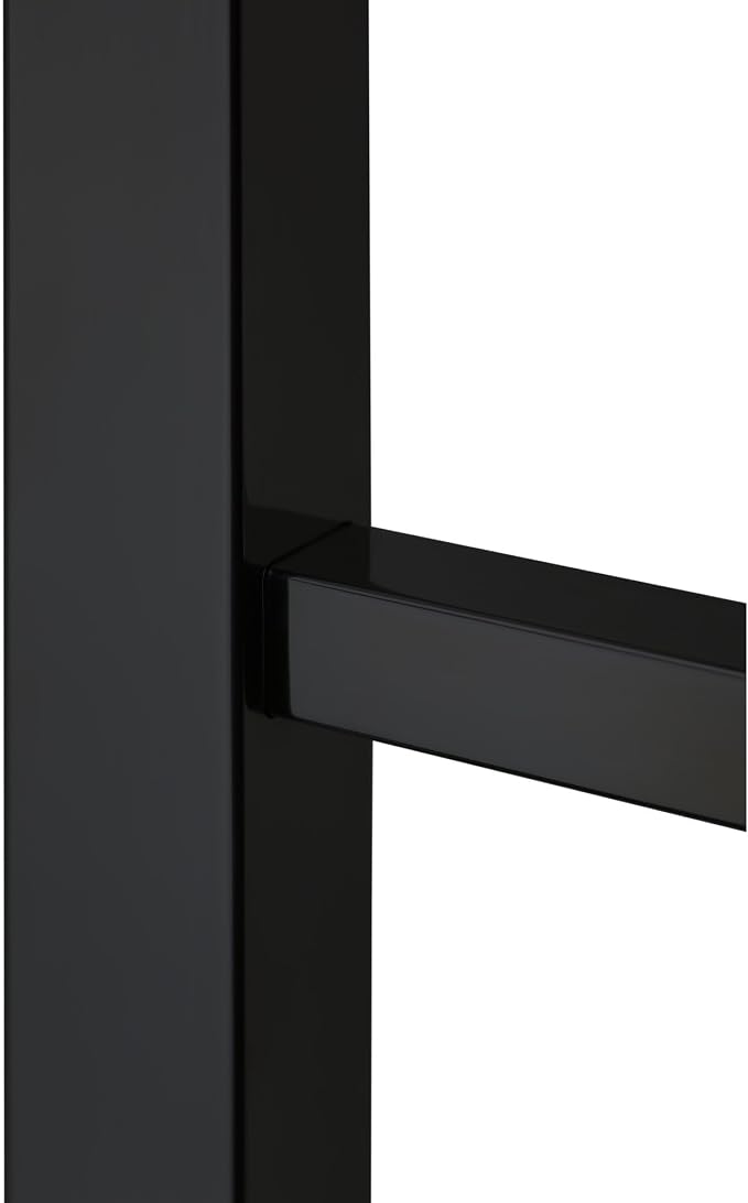 WarmlyYours Tahoe Heated Towel Rack, 7 Bars, Matte Black | Hardwired 120V heated towel rack for spa-like bathroom comfort, 427 BTU/hr, energy-efficient towel drying