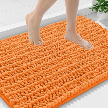 Smiry Bathroom Rugs 36X24, Extra Soft Rubber Backing Chenille Bath Mats