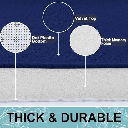 Smiry Memory Foam Bath Mat 47x20, Extra Soft and Absorbent Bathroom Rugs