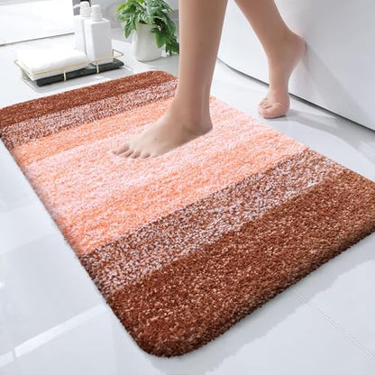 OLANLY Small Bathroom Rugs 24x16, Extra Soft Absorbent Microfiber Bath Rugs