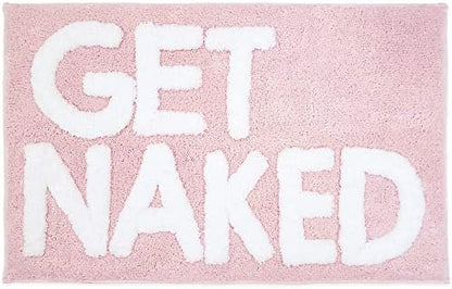 New Mungo Get Naked Bath Mat Pink - Blush Bathroom Rugs - Bath Mat - 31" x 20"