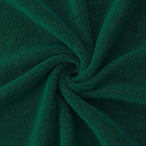 COZYART Luxury Hand Towels 4 PCS, Dark Green 100% Turkish Cotton 650 GSM