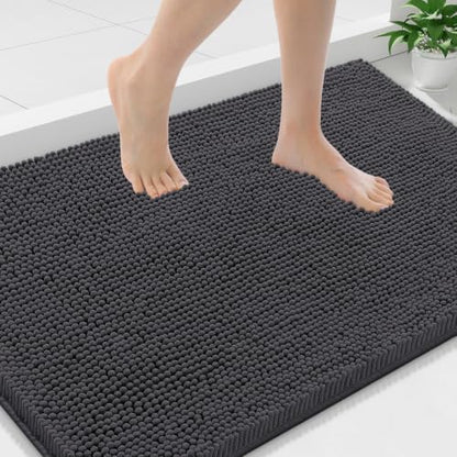 Smiry Bathroom Rugs 36X24, Luxury Chenille Extra Soft Absorbent Bath Mat