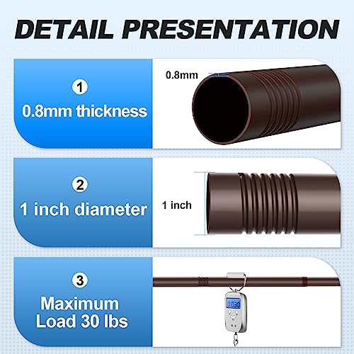 CorkLatta Bronze Shower Curtain Rod 31 to 68 Inch,1 Inch Diameter Adjustable Spring Tension Stainless Steel Telescoping Rod,Easy Install,No Rust