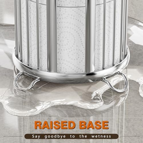Toilet Paper Holder Stand, Freestanding Toilet Paper Storage,Silver