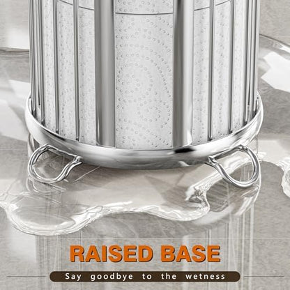 Toilet Paper Holder Stand, Freestanding Toilet Paper Storage,Silver