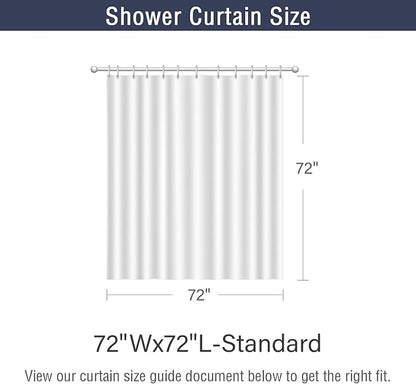 Olive Green Shower Curtain, Watercolor Eucalyptus Leaves Botanical Plants with Floral Bathroom Curtain Home Bathtub Decor Waterproof Fabric Machine Washable with 12 Hooks,72" Wx72 L