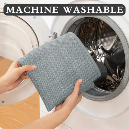 YIHOUSE Bathroom Rugs Thin Bath Mat Sets 3 Pieces Quick Dry,Light Grey