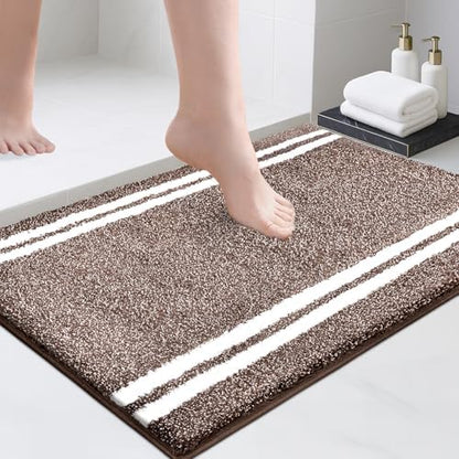 PURRUGS Bathroom Rug, Bath Mat, 20" x 30", Brown