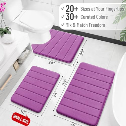 OLANLY Memory Foam Bath Mat 24x16, Super Soft and Absorbent Bathroom Rugs