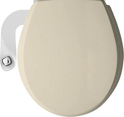 Bio Bidet Cassel Bidet Bundle, Slow-Close Never Loosen Toilet Seat with Perfect Fit, Fresh Water Spray, Non-Electric, Easy to Install Bidet, ROUND, Bone