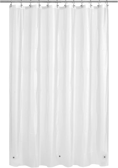 Mrs Awesome 72x78 Long Shower Curtain Liner Frost | 3 Bottom Magnets,12 Rustproof Grommets,Water Proof Lightweight PEVA,72W x 78H for Bathroom Long Size