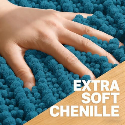 OLANLY U-Shaped Toilet Rug 24x20, Thick Soft Absorbent Chenille Contour Rug