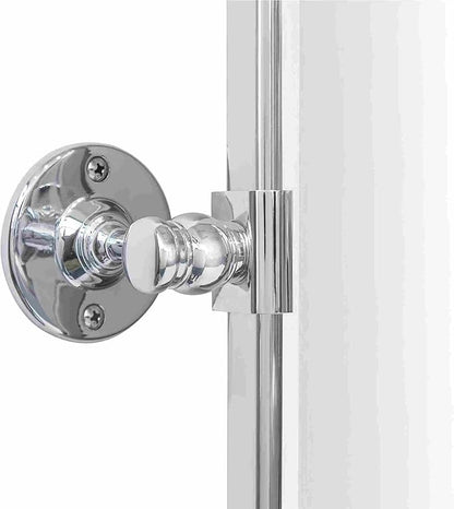 Farmhouse Pivot Rectangle Bathroom Mirror Chrome Metal Framed Tilting Beveled Vanity Mirrors for Wall, Overall 27.91x 30 inches (Mirrror 24 x 30 inches)