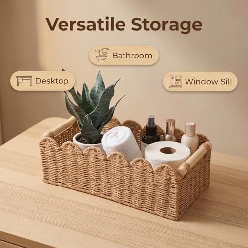 Toilet Paper Storage Basket, 2-Pack, Slim Design