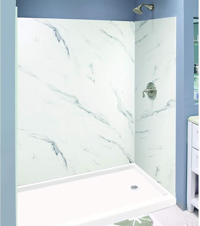 Transolid EWK603272-41 Expressions 3-Panel Shower Wall Kit, 32-in L x 60-in W x 72-in H, Bianca