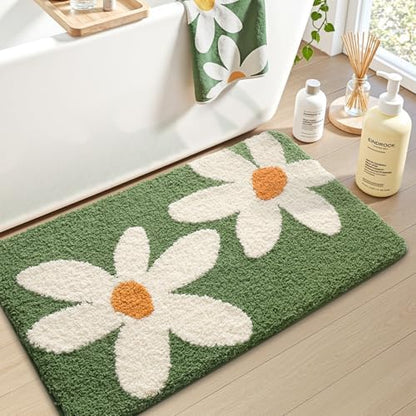 LUMI Bathroom Rug 20x32, Soft Absorbent Microfiber Bath Mat, Non Slip