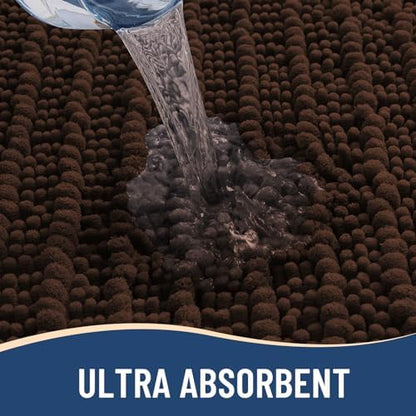 Arotive Round Bathroom Rugs 30x30, Soft Absorbent Chenille Shaggy Bath Mat