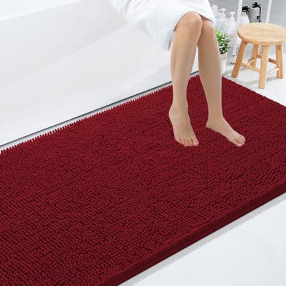 Smiry Bathroom Rugs 96X36, Luxury Chenille Extra Soft Absorbent Bath Mat