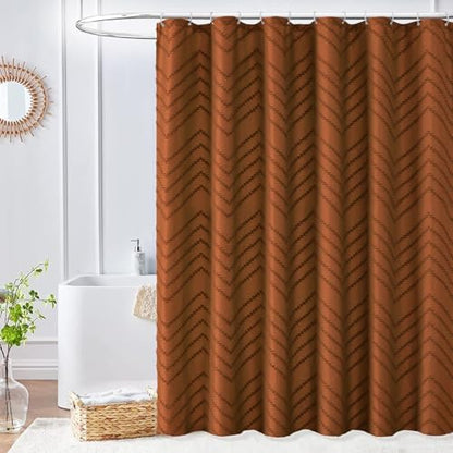 Orange Boho Fabric Shower Curtain 54 x 78 Inches