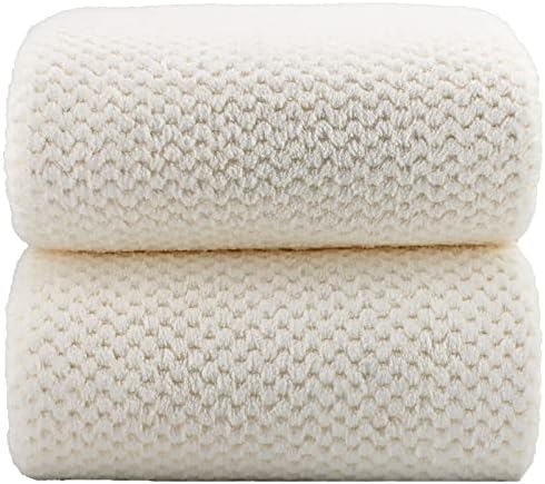 YTYC 39x78 Bath Sheets,Towels for Bathroom,White,2-Pieces