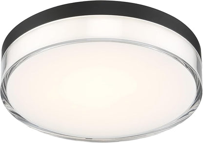 Minka Lavery 749-2-66A-L Vantage LED Flush Mount, 1-Light, 16 Total Watts, 7-in H x 1.5-in W, Coal Black