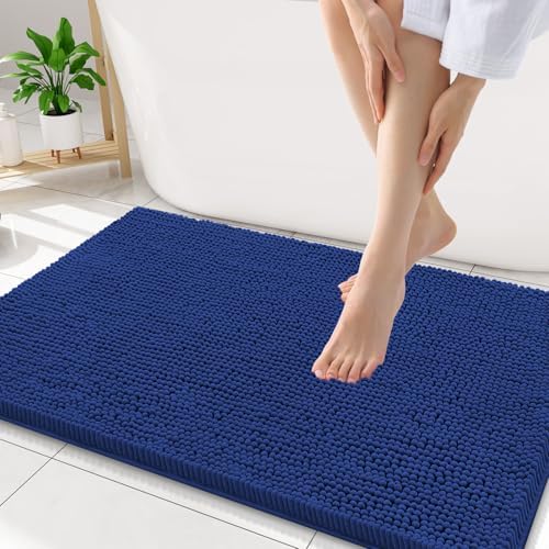 Smiry Bathroom Rugs 34X21, Luxury Chenille Extra Soft Absorbent Bath Mat