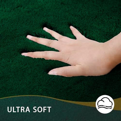 MINIDEAR Bathroom Rugs 36x24 Dark Green - Thick Memory Foam Bath Mat, Ultra Soft & Plush Non-Slip, Quick Dry, Absorbent Washable Floor Microfiber Mat for, Home Decor Accessories