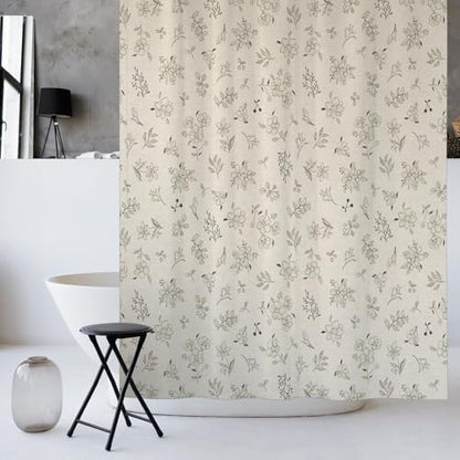 Vintage French Cottagecore Floral Shower Curtain 72x72 Inches