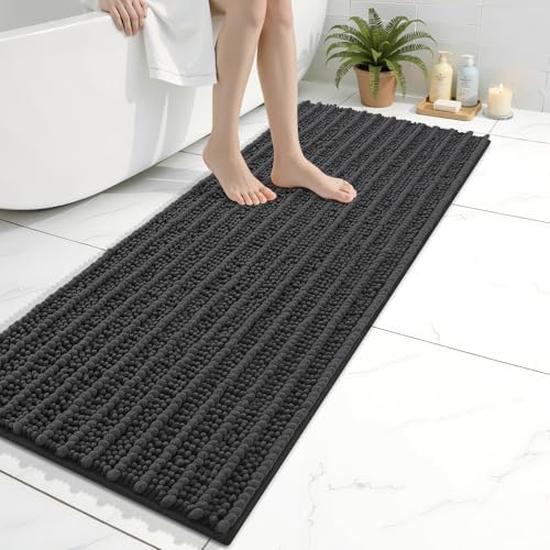 Arotive Bathroom Rugs Mat 47x17, Soft Absorbent Chenille Shaggy Bath Mat