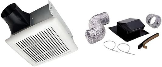 Broan-NuTone 110 CFM Bathroom Exhaust Fan and Roof Vent Kit for 3-4" Ducts
