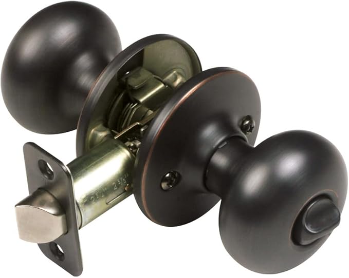 Design House 753459 Cambridge 2-Way Adjustable Privacy Door Knob, Oil Rubbed Bronze