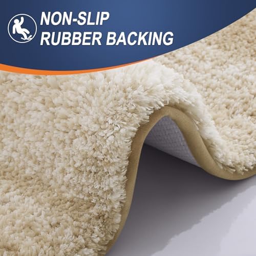 OLANLY Bathroom Runner Rug 54x24, Extra Soft Absorbent Microfiber Bath Rugs