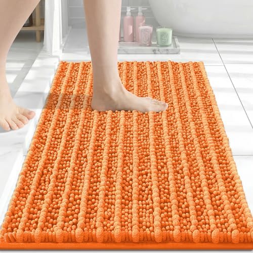 Arotive Bathroom Rugs Mat 24x16, Soft Absorbent Chenille Shaggy Bath Mat