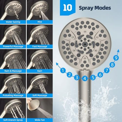 Hibbent All Metal High Pressure Shower Head, 12'' Rainfall Shower Head