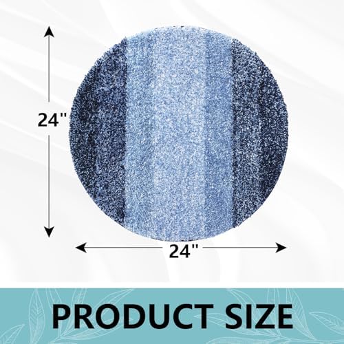 Arotive Microfiber Bathroom Rugs, Shaggy Soft and Absorbent Bath Rug, 24x24