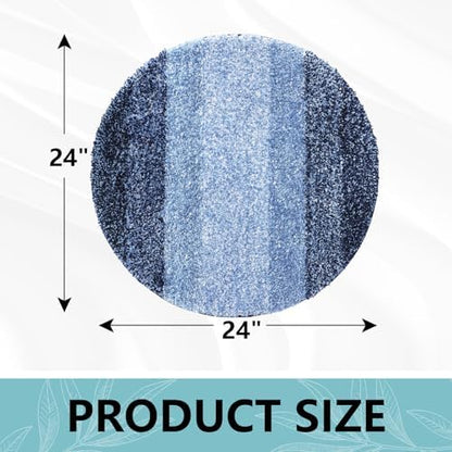 Arotive Microfiber Bathroom Rugs, Shaggy Soft and Absorbent Bath Rug, 24x24