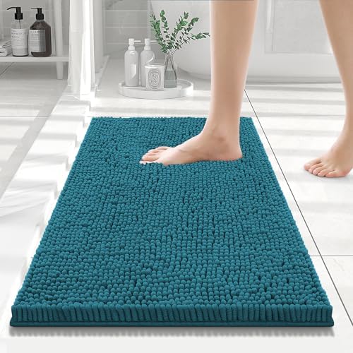Smiry Bathroom Rugs 24X16, Luxury Chenille Extra Soft Absorbent Bath Mat